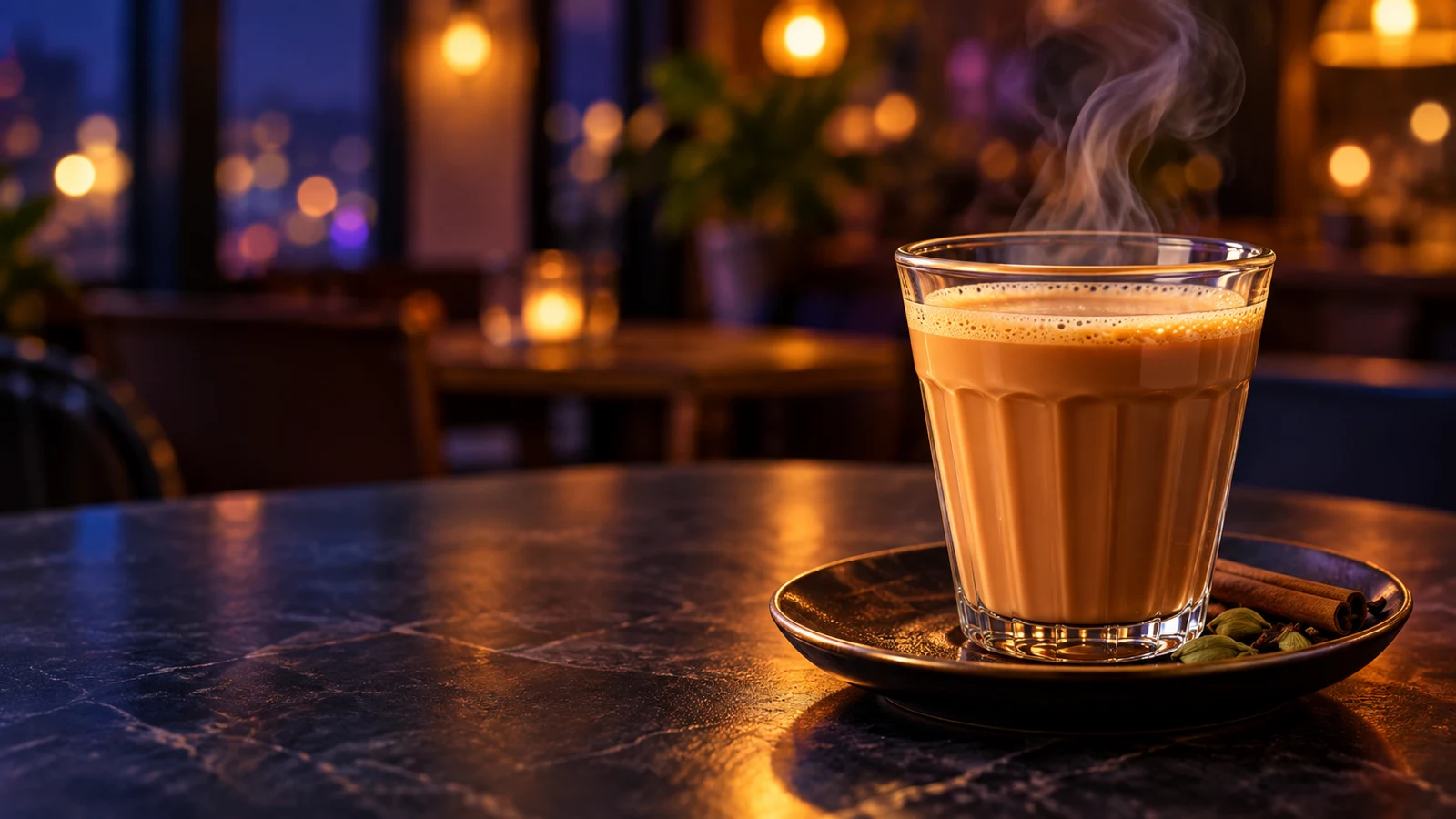 Chai waiting to be shared at a café